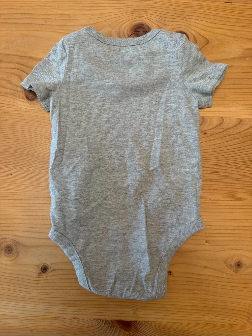 Baby Gap Gray One-Piece Bodysuit with Pocket Embroidery